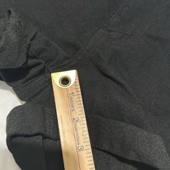 Always Friday Womens High-Waist Black Button Shorts Size 17 - Picture 8 of 8